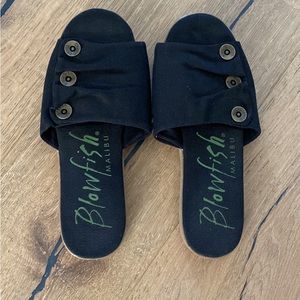 Black Blowfish slip ons